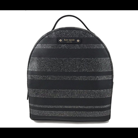 Kate Spade Haven Lane Sami Black glitter Backpack - Picture 6 of 8